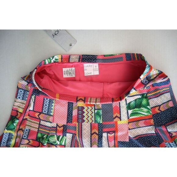 Lucky in Love GB180-U07401 Women's Sz S Under Palms Pleated Skirt Skort - Picture 3 of 6